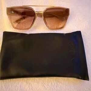 Quay Australia Brown Gradient Frame Sunglasses
